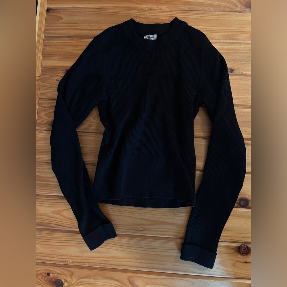 Black knit long sleeve